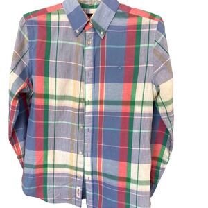 Polo Ralph Lauren multicolored‎ plaid Oxford shirt  button-down pony logo M
